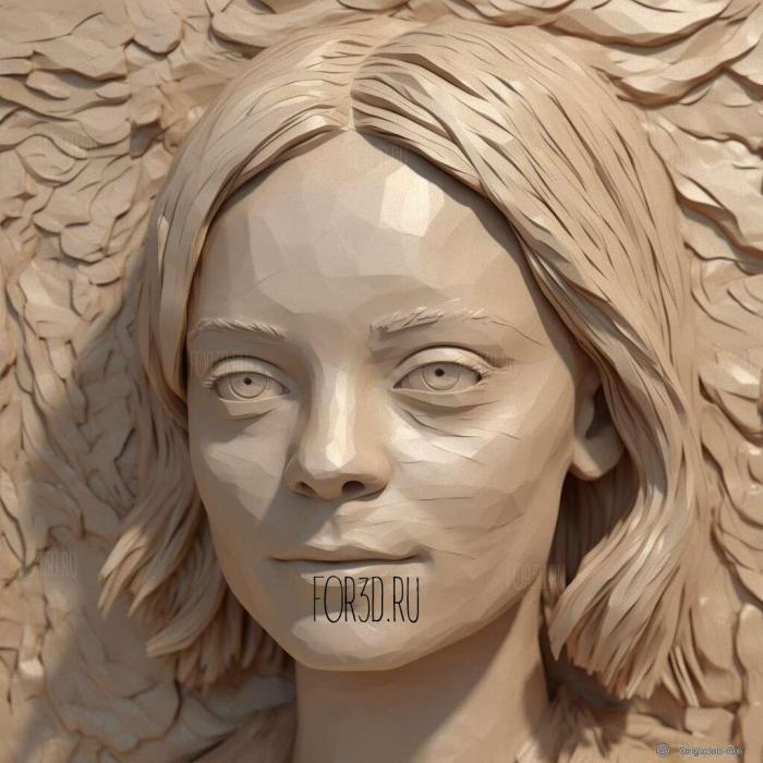 Jodie Foster 2 stl model for CNC